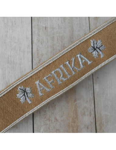 Afrika Cuff title for enlisted men hand embroidered on wool