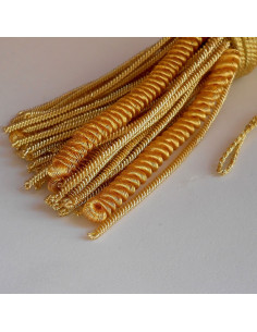 Gold tassel 5 cm with 8 cm curly fringe