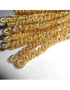 Gold tassel 4 cm with 9 cm curly fringe