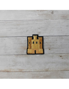 Castillo de oro francés bordado para poner en ropa (coser)