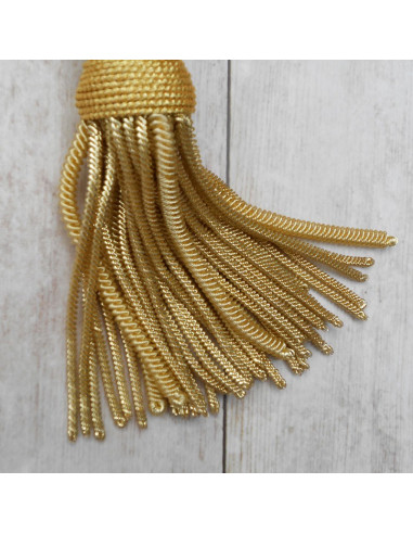 Gold tassel 5 cm with 9 cm fringe strips