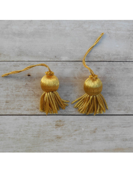French gold tassel 2.5 cm with fringe 2.5 cm